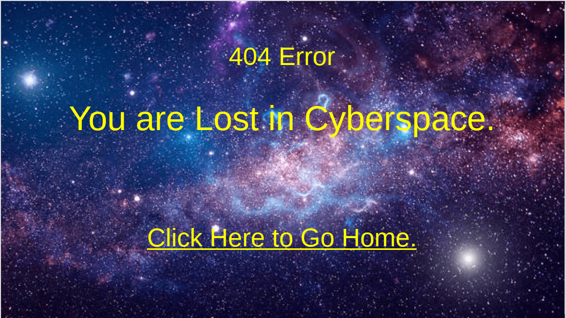 You are Lost in Cyber Space